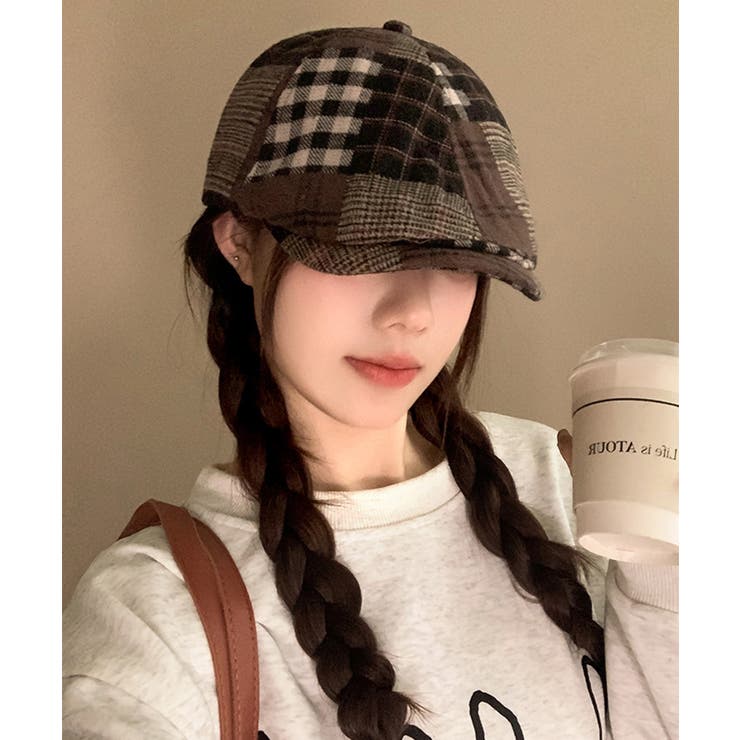ベレー帽 レディース チェック柄 春秋冬 | SUNSHINE CLOSET | 詳細画像9 