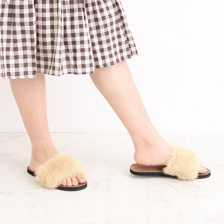 ファーサンダル レディース もこもこ | SUNSHINE CLOSET | 詳細画像4 