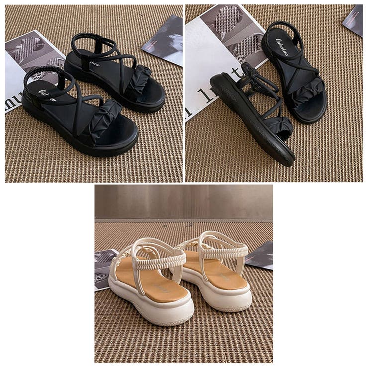 厚底サンダル ストラップ 美脚 韓国 夏 | SUNSHINE CLOSET | 詳細画像11 