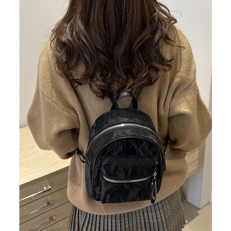 ミニリュックサック コンパクトバッグ 黒 | SUNSHINE CLOSET | 詳細画像6 