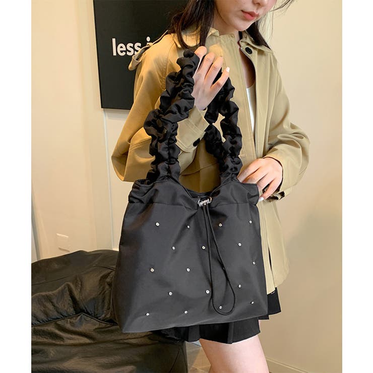 トートバッグ ラインストーン ナイロン | SUNSHINE CLOSET | 詳細画像2 