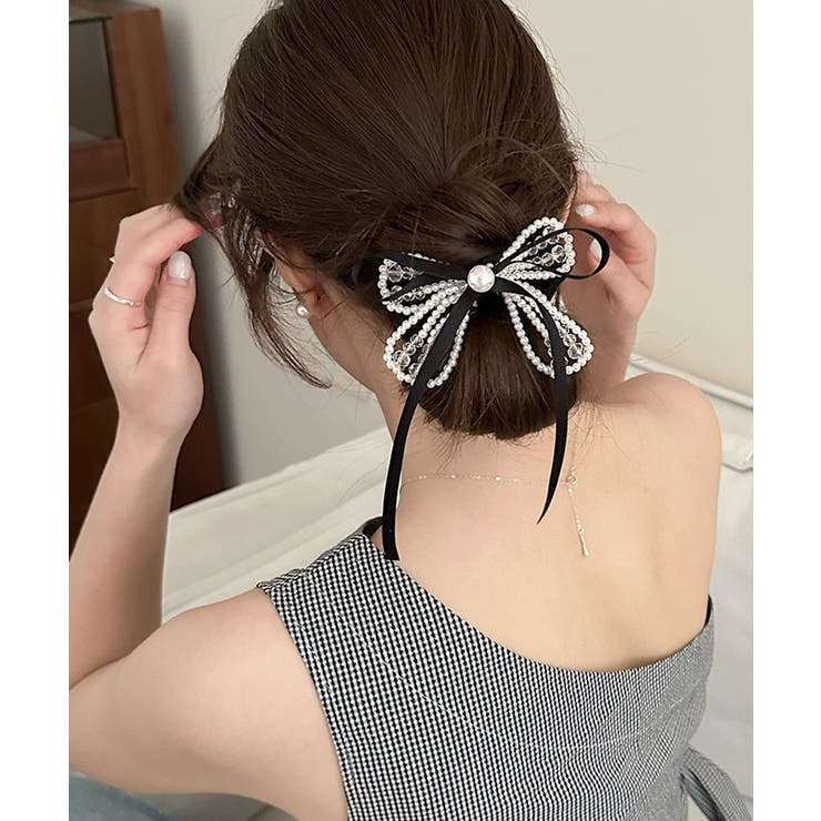 シュシュ クリップ パール 蝶結び | SUNSHINE CLOSET | 詳細画像3 