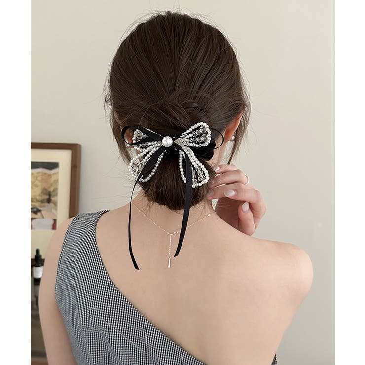 シュシュ クリップ パール 蝶結び | SUNSHINE CLOSET | 詳細画像4 