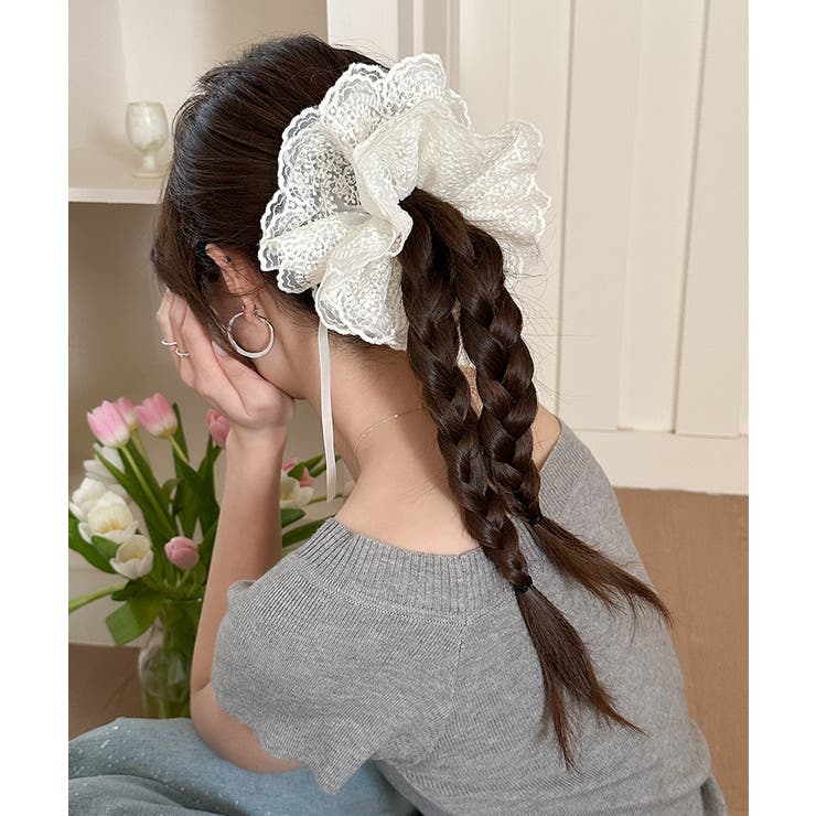 レースシュシュ ボリューム感 ヘアゴム | SUNSHINE CLOSET | 詳細画像3 