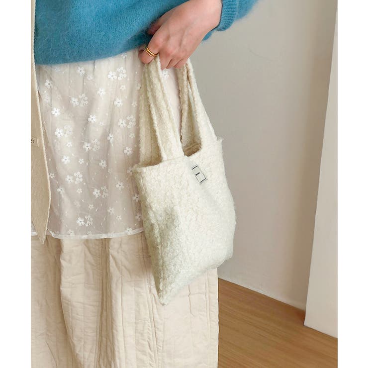 ボアトートバッグ ミニ 無地 軽量 秋冬 | SUNSHINE CLOSET | 詳細画像6 