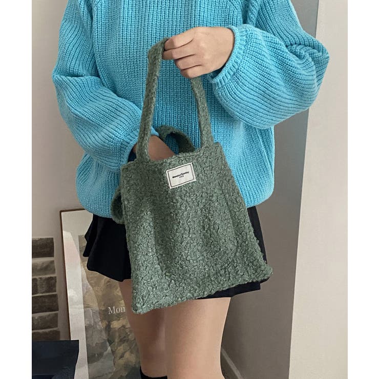 韓国大人気【Umbro】冬にぴったりなボアミニバッグ UMBRO] Mini pocket hobo bag (UMBRO/ショルダーバッグ