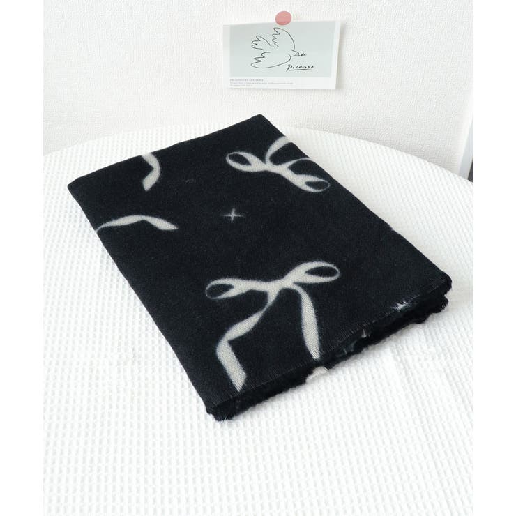 大判マフラー ストール リボン模様 秋冬 | SUNSHINE CLOSET | 詳細画像14 