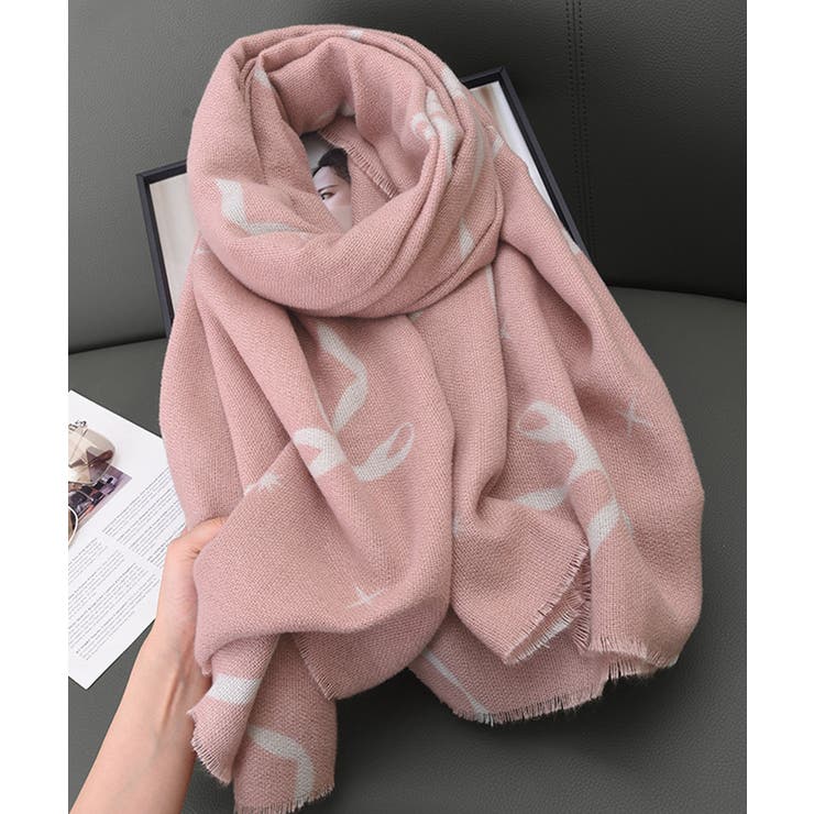 大判マフラー ストール リボン模様 秋冬 | SUNSHINE CLOSET | 詳細画像6 