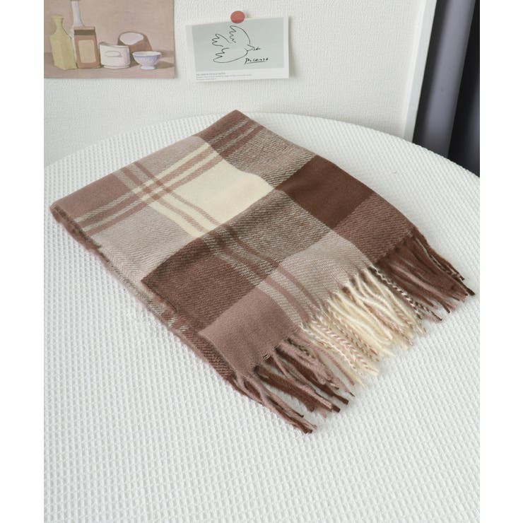 チェック柄マフラー 大判 ストール | SUNSHINE CLOSET | 詳細画像15 