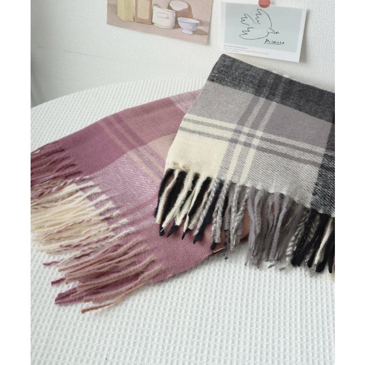 チェック柄マフラー 大判 ストール | SUNSHINE CLOSET | 詳細画像20 