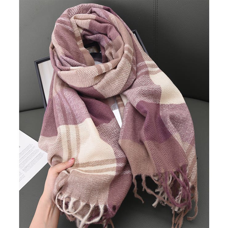 タイムセールGivenchy シルク混 ストール チェック柄 チェック柄 ウール シルク リバーシブル ストール｜京都