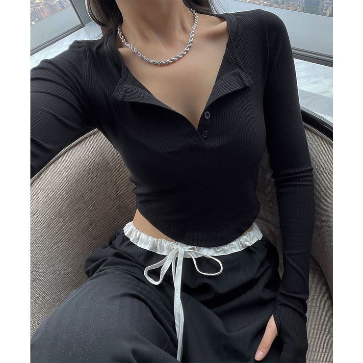 長袖Tシャツ レディース ボタン 無地 | SUNSHINE CLOSET | 詳細画像10 