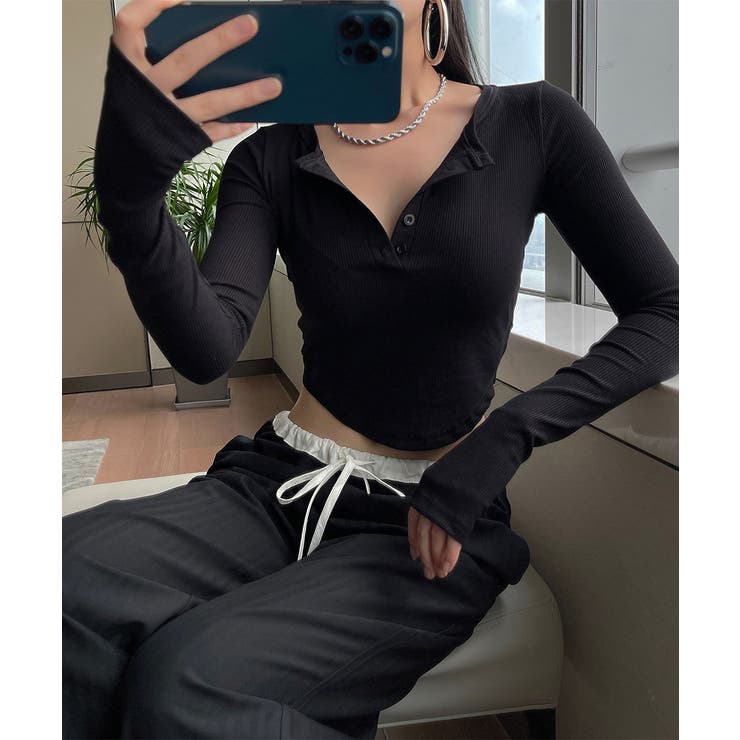 長袖Tシャツ レディース ボタン 無地 | SUNSHINE CLOSET | 詳細画像11 