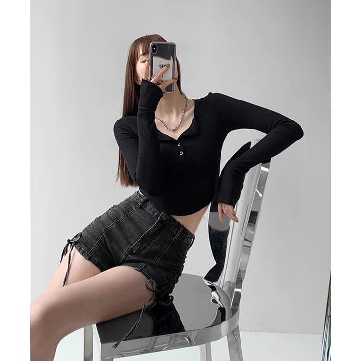 長袖Tシャツ レディース ボタン 無地 | SUNSHINE CLOSET | 詳細画像13 