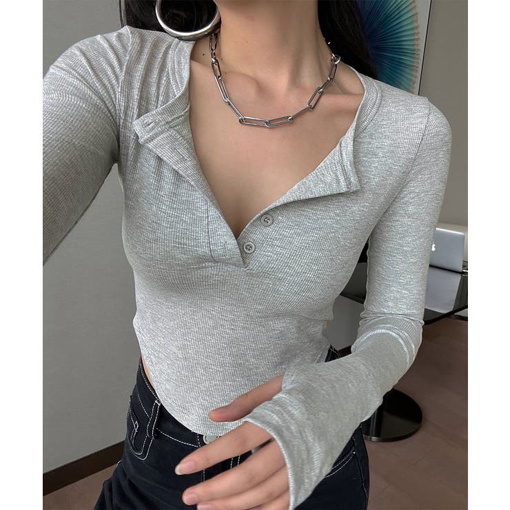 長袖Tシャツ レディース ボタン 無地 | SUNSHINE CLOSET | 詳細画像15 