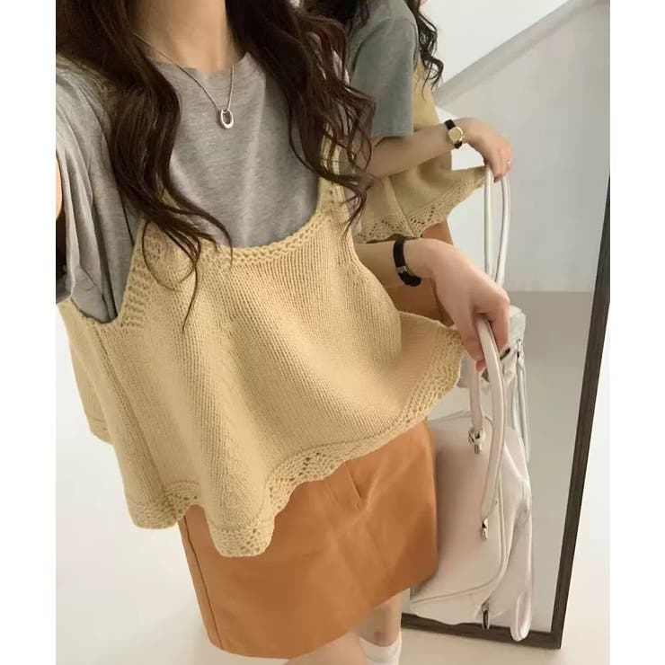 ニットベスト レディース 編み Aライン | SUNSHINE CLOSET | 詳細画像10 