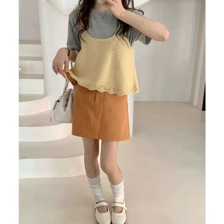 ニットベスト レディース 編み Aライン | SUNSHINE CLOSET | 詳細画像12 