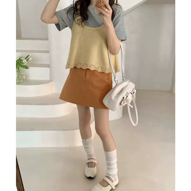 ニットベスト レディース 編み Aライン | SUNSHINE CLOSET | 詳細画像13 