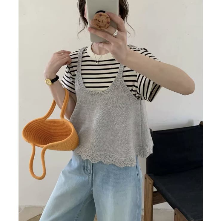 ニットベスト レディース 編み Aライン | SUNSHINE CLOSET | 詳細画像15 