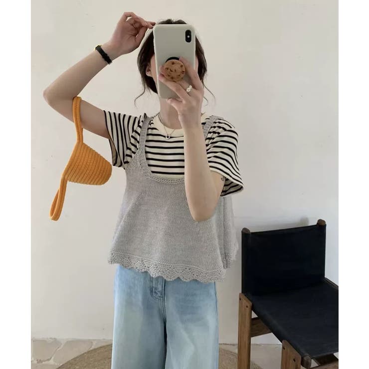 ニットベスト レディース 編み Aライン | SUNSHINE CLOSET | 詳細画像17 