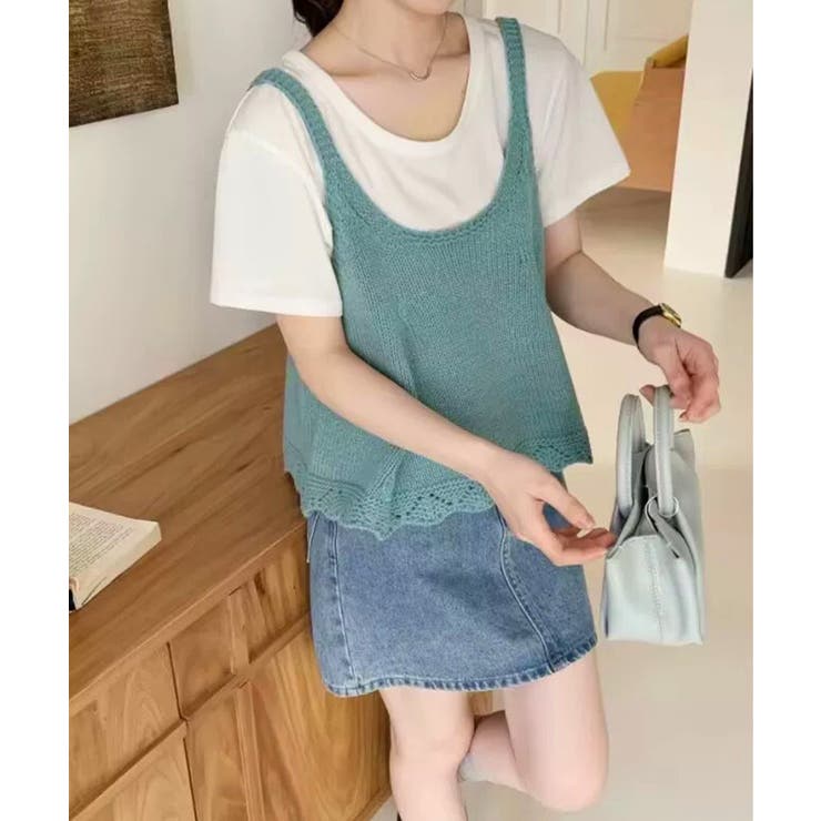 ニットベスト レディース 編み Aライン | SUNSHINE CLOSET | 詳細画像20 