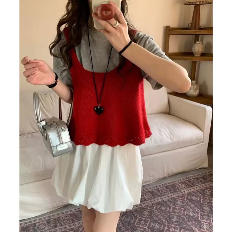 ニットベスト レディース 編み Aライン | SUNSHINE CLOSET | 詳細画像24 