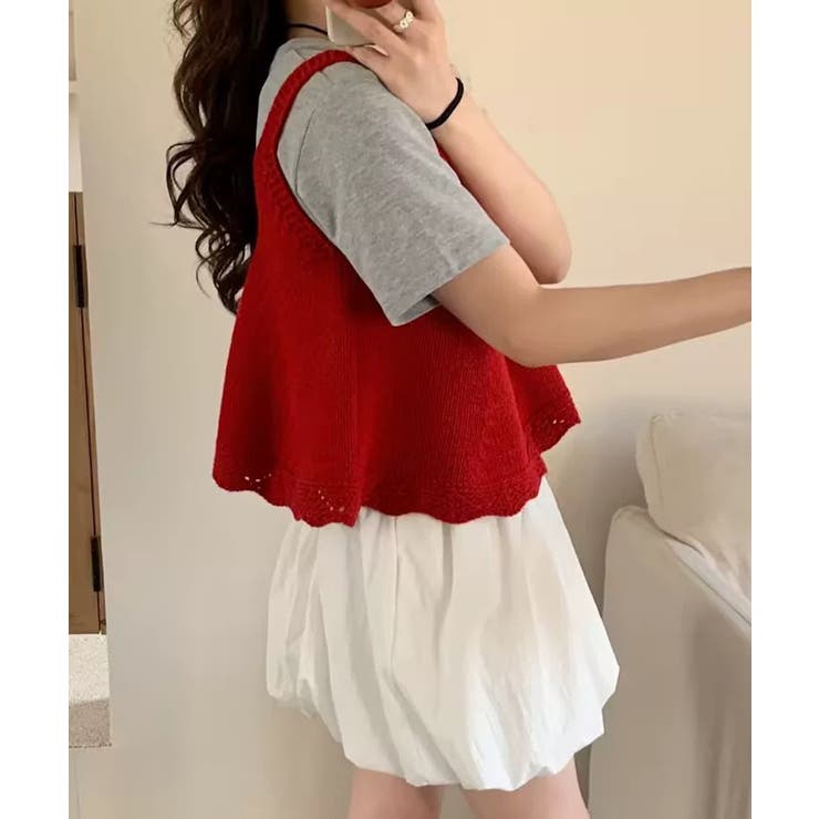 ニットベスト レディース 編み Aライン | SUNSHINE CLOSET | 詳細画像25 
