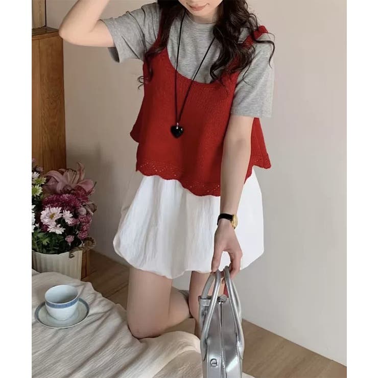 ニットベスト レディース 編み Aライン | SUNSHINE CLOSET | 詳細画像26 