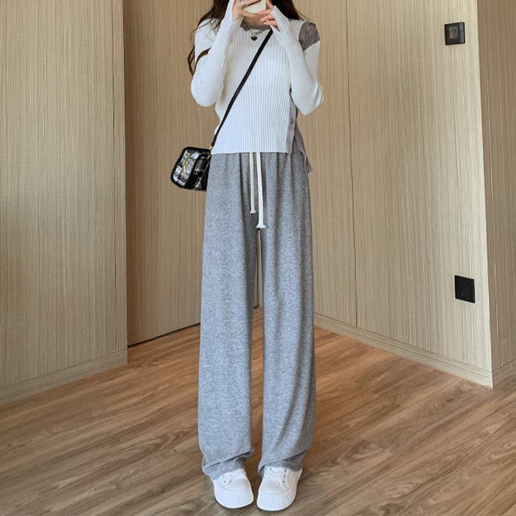 セミワイドパンツ 秋冬ルームウェア 韓国 | SUNSHINE CLOSET | 詳細画像8 