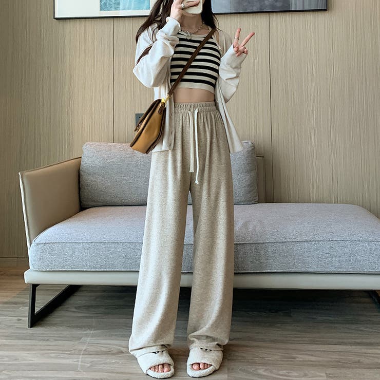 セミワイドパンツ 秋冬ルームウェア 韓国 | SUNSHINE CLOSET | 詳細画像9 