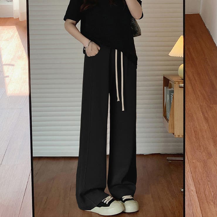 無地ロングパンツ 厚手 脚長パンツ 秋冬 | SUNSHINE CLOSET | 詳細画像5 