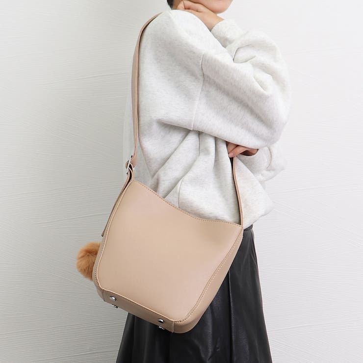 ベージュ | レザー エコレザー 斜め掛けバッグ | SUNSHINE CLOSET