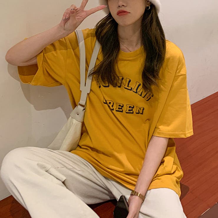 ロゴTシャツ レディース 韓国風 夏[品番:AGCW0003088 ロゴTシャツ レディース 韓国風 夏[品番:AGCW0003088