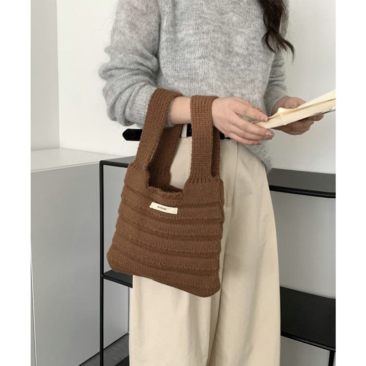 ミニハンドバッグ 英字ロゴ ニットバッグ | SUNSHINE CLOSET | 詳細画像10 