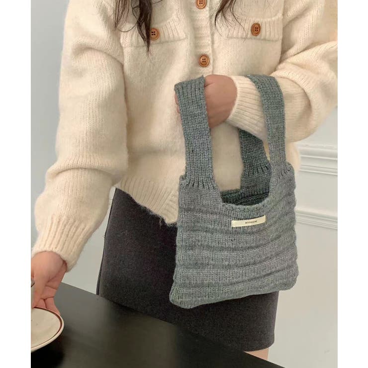 ミニハンドバッグ 英字ロゴ ニットバッグ | SUNSHINE CLOSET | 詳細画像12 