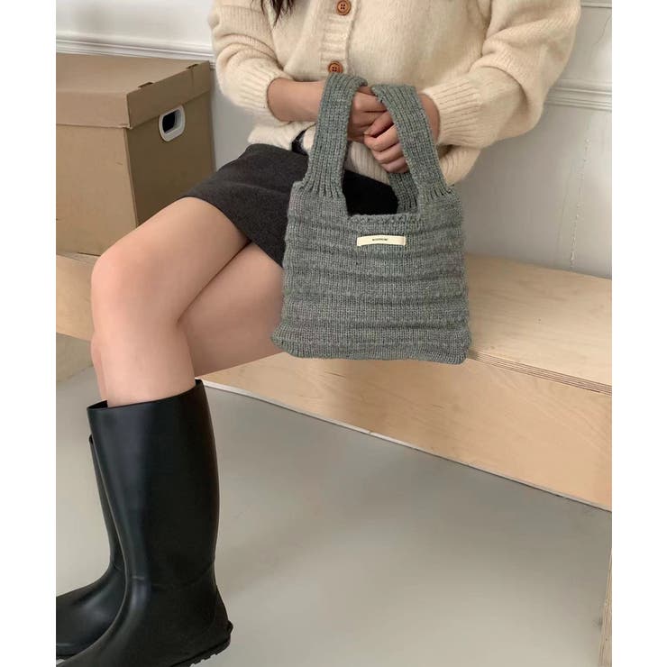 ミニハンドバッグ 英字ロゴ ニットバッグ | SUNSHINE CLOSET | 詳細画像13 