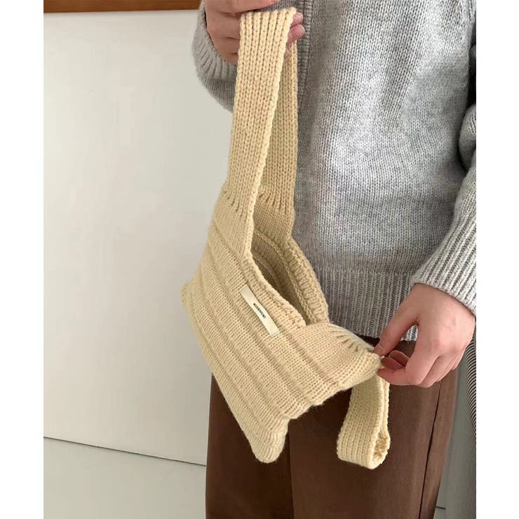 ミニハンドバッグ 英字ロゴ ニットバッグ | SUNSHINE CLOSET | 詳細画像3 