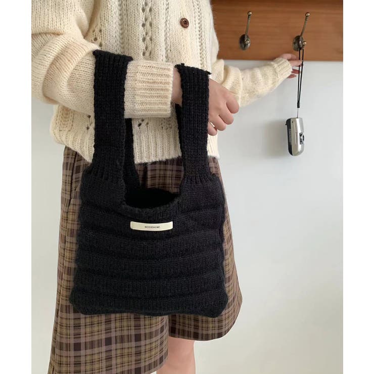 ミニハンドバッグ 英字ロゴ ニットバッグ | SUNSHINE CLOSET | 詳細画像5 