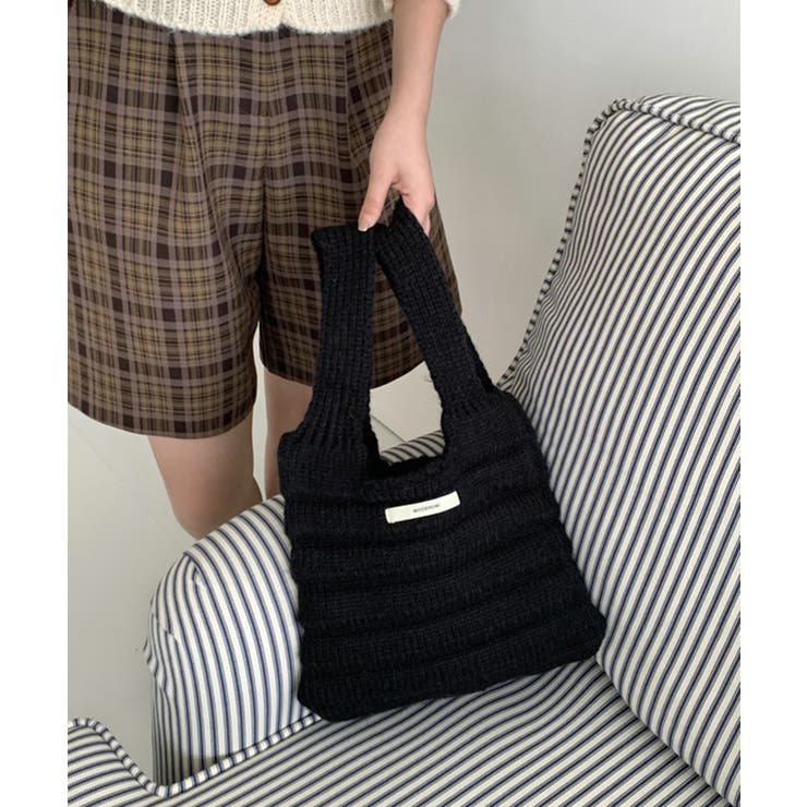 ミニハンドバッグ 英字ロゴ ニットバッグ | SUNSHINE CLOSET | 詳細画像6 