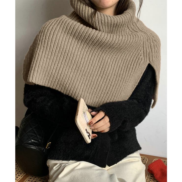 タートルネック ニットウォーマー 韓国風 | SUNSHINE CLOSET | 詳細画像1 
