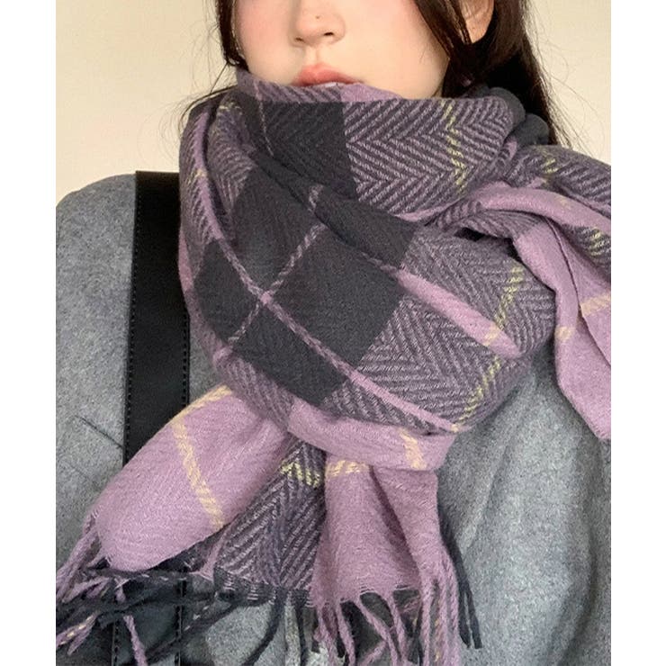 ストール 大判 マフラー チェック柄 | SUNSHINE CLOSET | 詳細画像6 