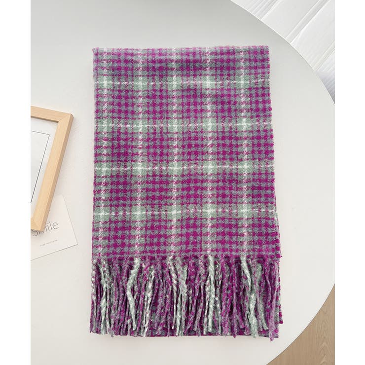 チェック柄マフラー 大判 ストール 秋冬 | SUNSHINE CLOSET | 詳細画像14 