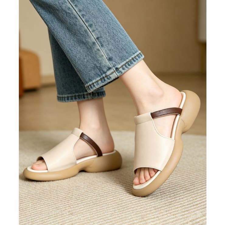 レディース ワンバンドサンダル チャンキーヒール | SUNSHINE CLOSET | 詳細画像1 