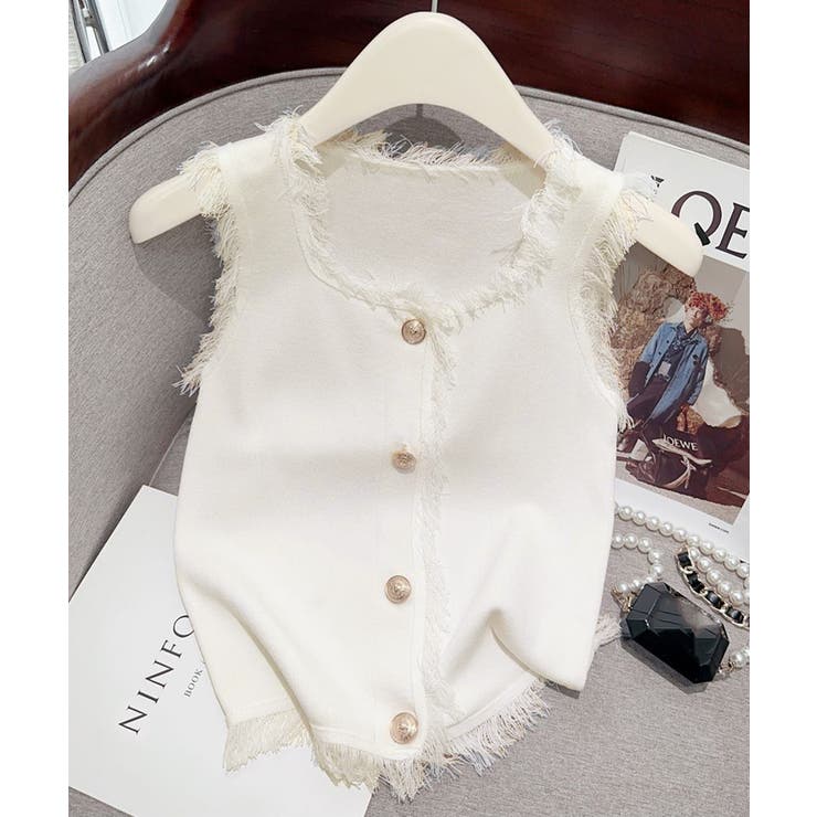 ベスト レディース フリンジ ボタン飾り | SUNSHINE CLOSET | 詳細画像13 