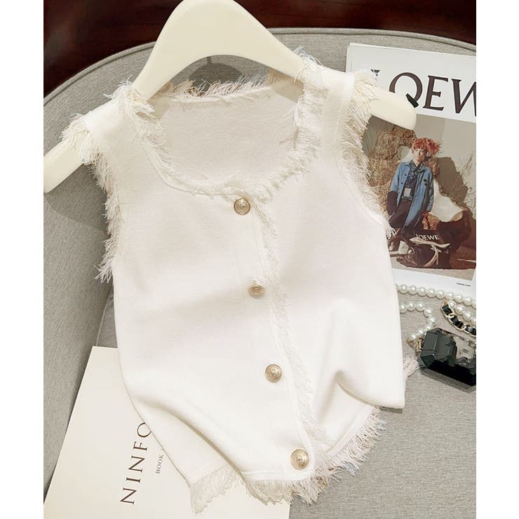 ベスト レディース フリンジ ボタン飾り | SUNSHINE CLOSET | 詳細画像14 