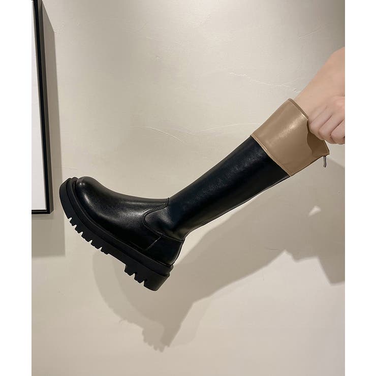 厚底ロングブーツ ジョッキー 韓国風 | SUNSHINE CLOSET | 詳細画像10 