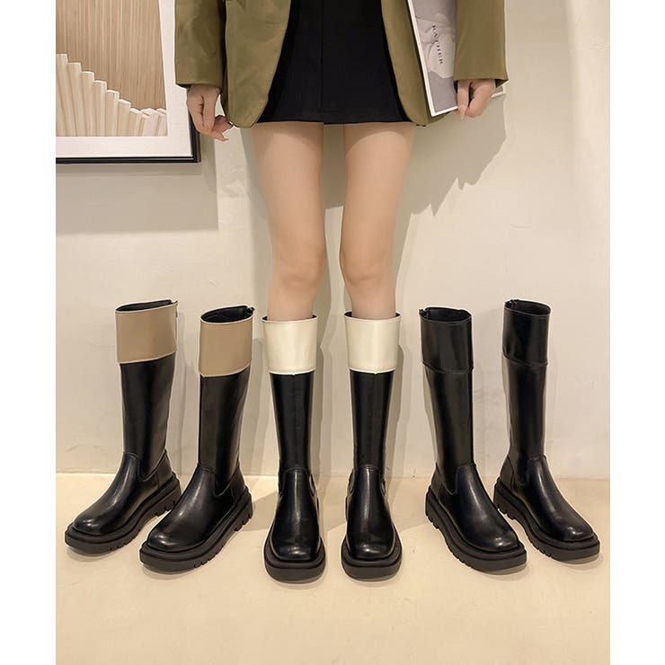 厚底ロングブーツ ジョッキー 韓国風 | SUNSHINE CLOSET | 詳細画像14 