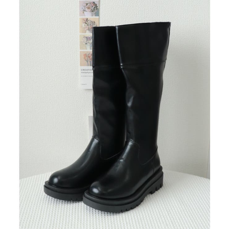 厚底ロングブーツ ジョッキー 韓国風 | SUNSHINE CLOSET | 詳細画像15 