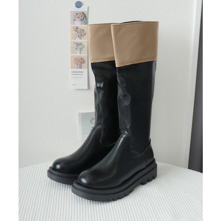厚底ロングブーツ ジョッキー 韓国風 | SUNSHINE CLOSET | 詳細画像17 