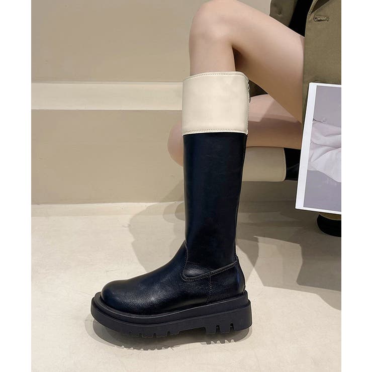 厚底ロングブーツ ジョッキー 韓国風 | SUNSHINE CLOSET | 詳細画像7 